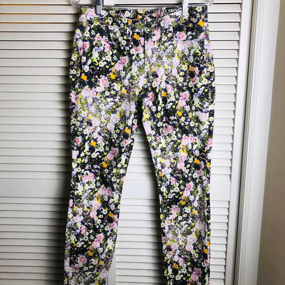 MADEWELL FLOWER PRINT/MID RISE JEAN - Picture 3 of 6